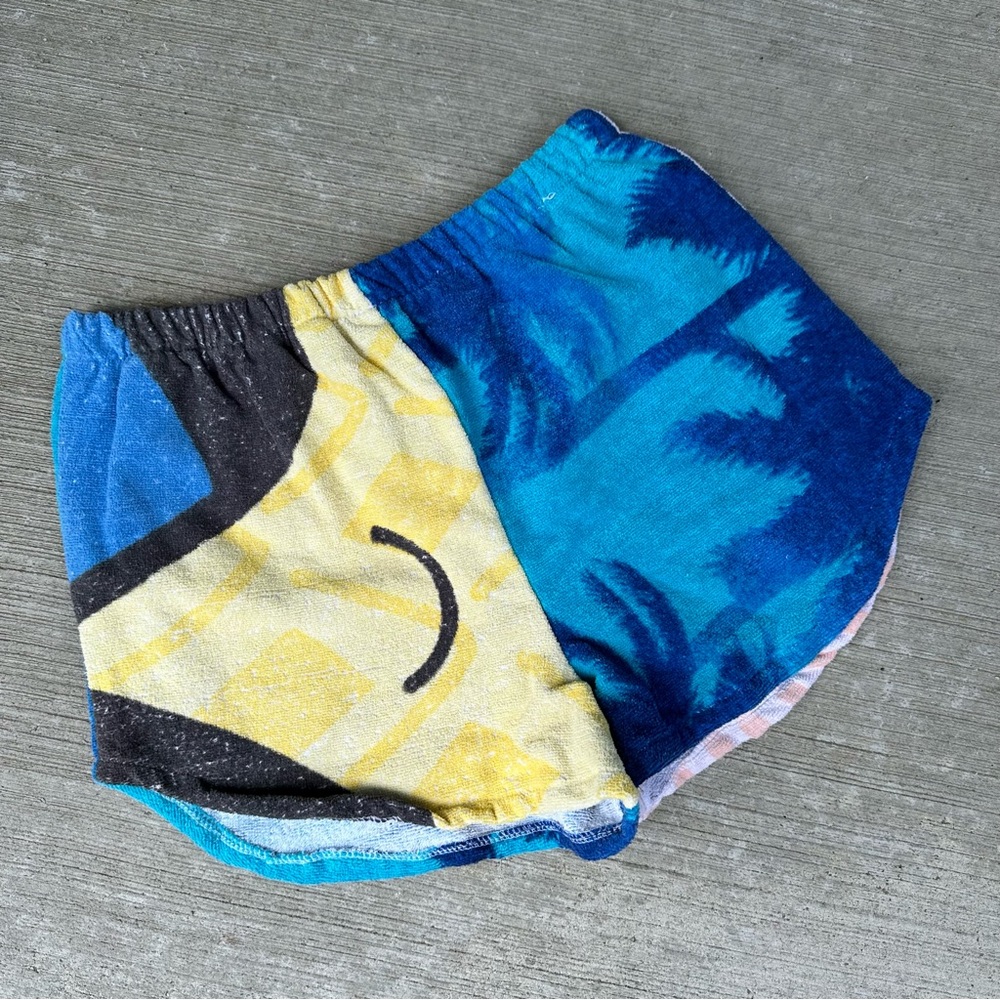 Upcycled Beach Towel Shorts Small